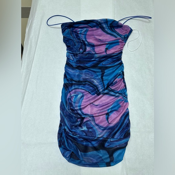 PRINCESS POLLY HOLLOWAY WISHES MINI DRESS BLUE MULTI🩵 - Picture 2 of 7